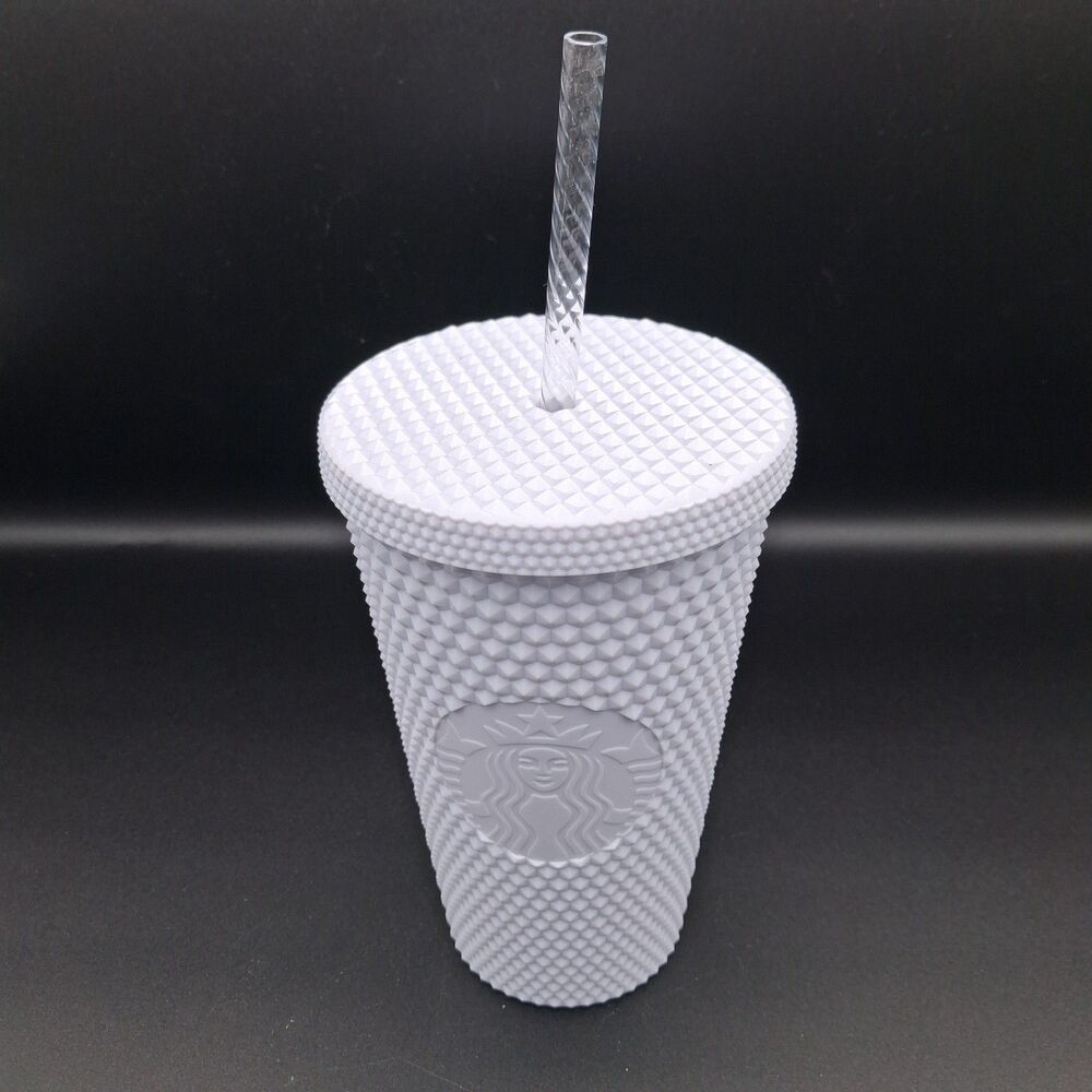 2024 Spring Starbucks White Studded Siren Logo Grande Tumbler 16oz